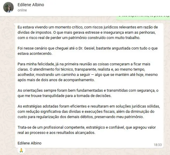 Depoimento Edilene Albino